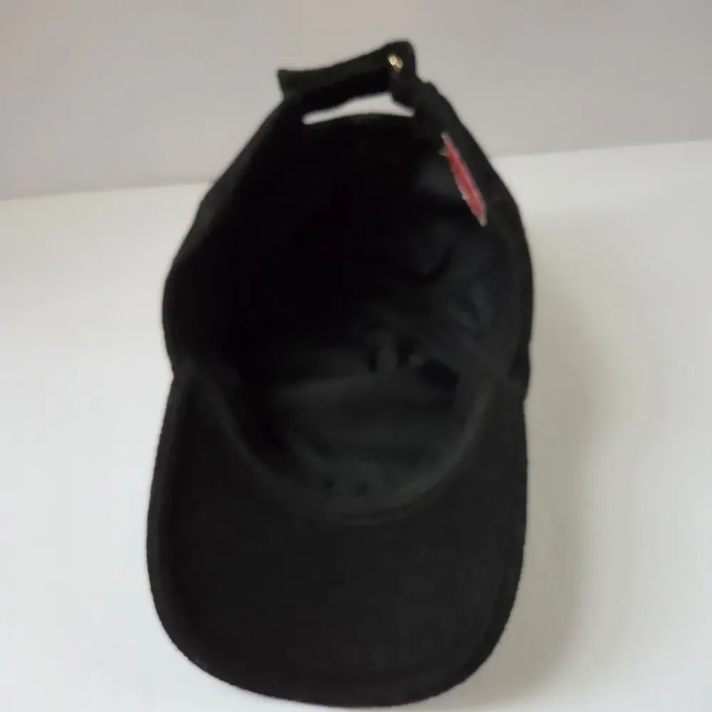 Kate Spade Black Wool Blend Baseball Cap – Spade Flower Embroidery Adjustable